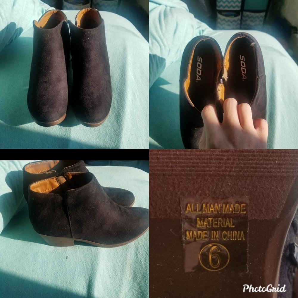 New never worn black booties